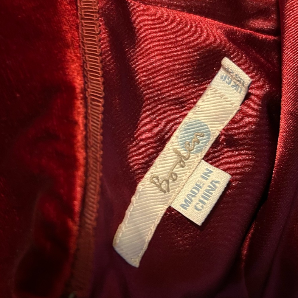 Red velvet fitted silk petite stretch velvet, cocktail dress 2 petite US (6 UK) - Picture 5 of 12